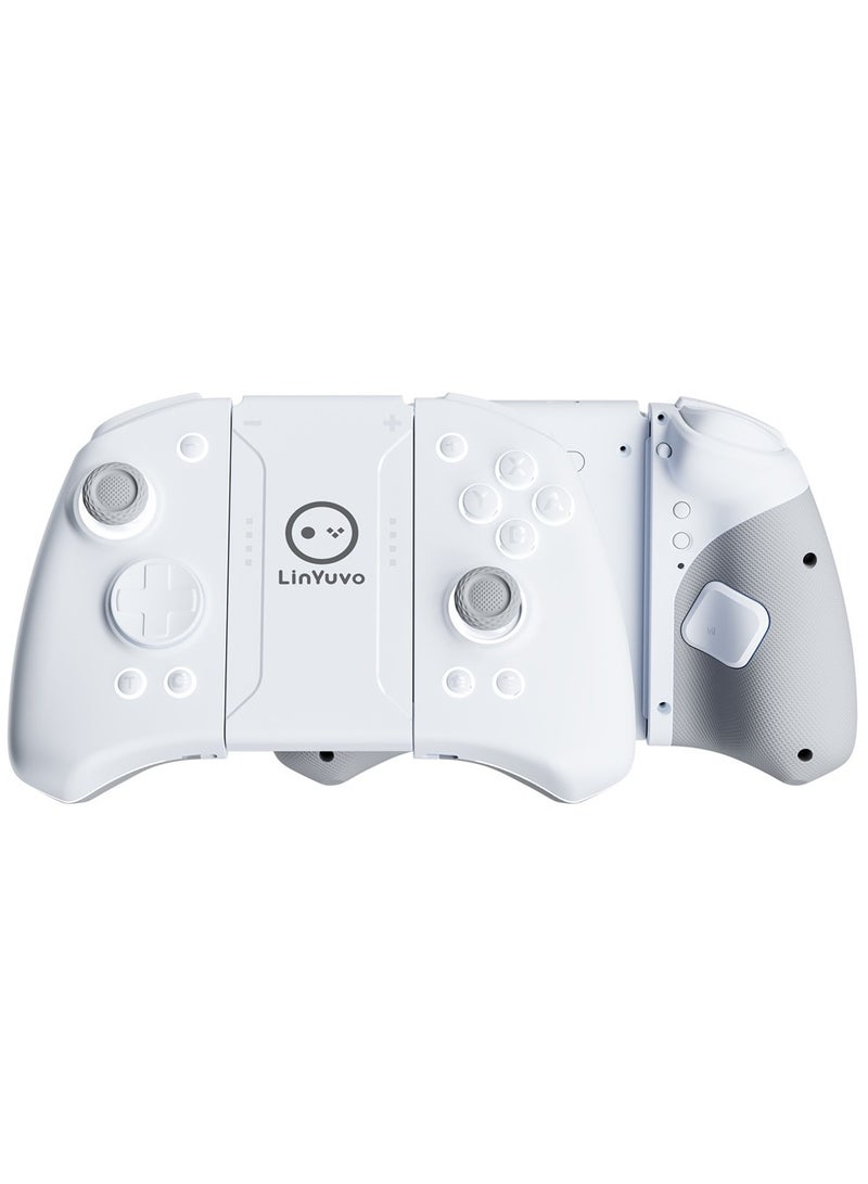 LinYuvo وحدة تحكم ألعاب بلوتوث Classic Joypad LinYuvo KS33 لجهاز Switch و Switch Lite و Switch OLED مع 8 ألوان من إضاءة RGB، عصا معدنية، جيروسكوب بستة محاور، وظيفة Turbo، اهتزاز مزدوج قابل للتعديل، وظيفة الاستيقاظ، تحكم بالحركة، انفجار سريع، بطارية 500mAh - Image 2